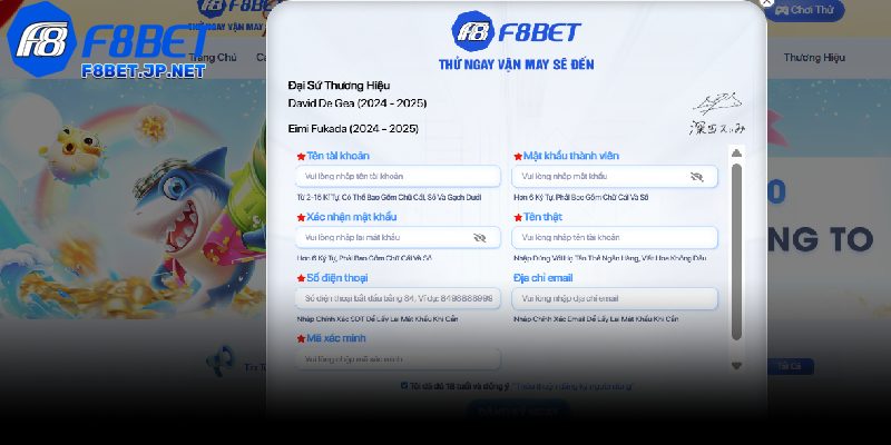 Đăng ký F8bet đơn giản, chỉ 1 phút để bắt đầu